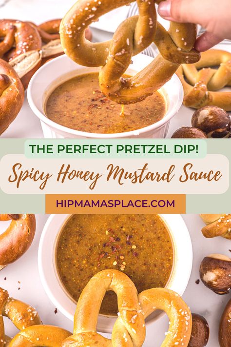 Spicy Honey Mustard, Honey Mustard Sauce Recipe, Honey Mustard Pretzels, Honey Mustard Dip, Honey Mustard Recipes, Mustard Dip, Honey Mustard Dipping Sauce, Homemade Honey Mustard, Mustard Dipping Sauce