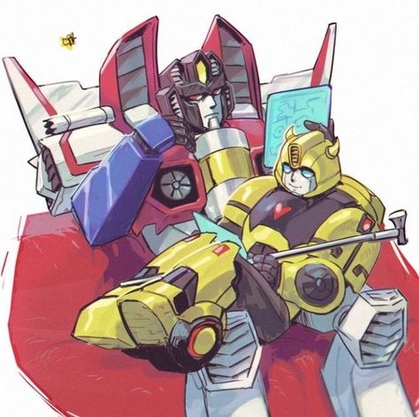 Starscream X Bumblebee Fanart, Starbee Transformers, Starscream X Bumblebee, Transformers Idw, Transformers Fanart, Transformers Starscream, Transformers Art Design, Transformers Megatron, Transformers Rescue Bots