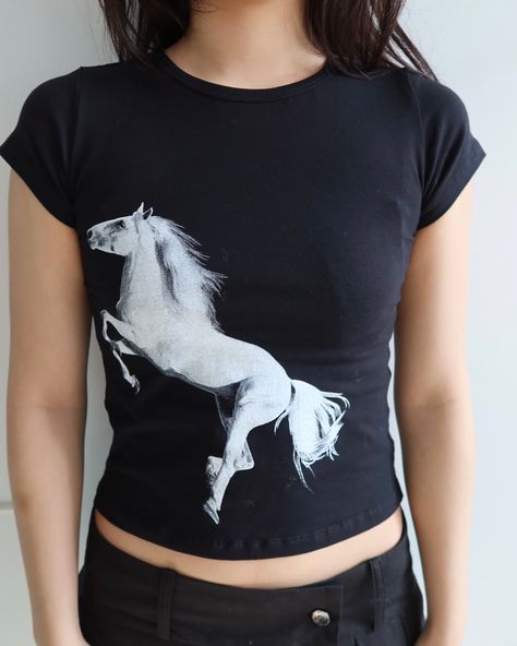 channel your inner horse girl in our cap sleeve 🐎🤍🤎 Capped Sleeve Top, Cold Day Outfits, Horse T Shirt, Horse Shirt, Horse T Shirts, Tank Top Long Sleeve, Clothes Horse, Horse Girl, Outfit Goals