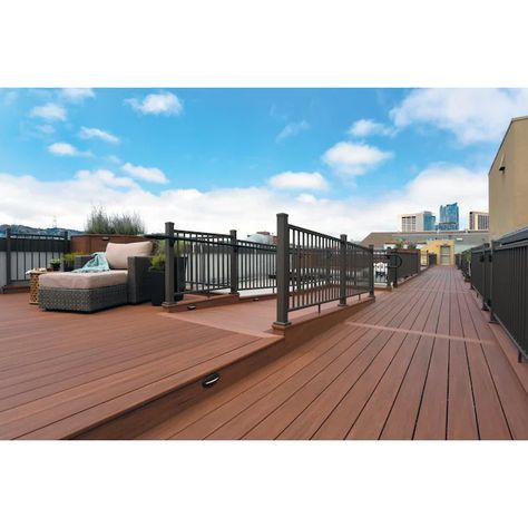 TimberTech AZEK Vintage 16-ft Mahogany Square PVC Deck Board in the Composite Deck Boards department at Lowes.com Deck Design Plans, Azek Decking, Mahogany Decking, Outdoor Living Deck, Laying Decking, Pvc Decking, Wpc Decking, Composite Decking Boards, Composite Deck