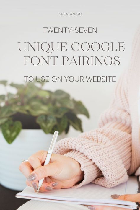 Look through 27 curated free google font pairings to use on your website. Choose from bolds and serifs, scripts and more. Handwritten Google Fonts, Font Pairing Branding, Free Google Fonts Pairing, Best Serif Fonts Free, Elegant Google Font Pairings, Versailles Font Pairing, Best Google Fonts For Website, Website Design Fonts, Google Fonts Sans Serif