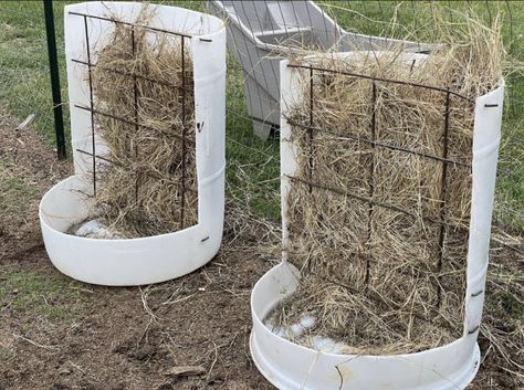 Gate For Goat Pen, Goat Pen Gate, Livestock Pens Ideas, Sheep Mineral Feeder Diy, Livestock Food Storage Ideas, Lamb House Ideas, Outside Pig Pen Ideas, Hay Trough For Goats, Diy Animal Pen