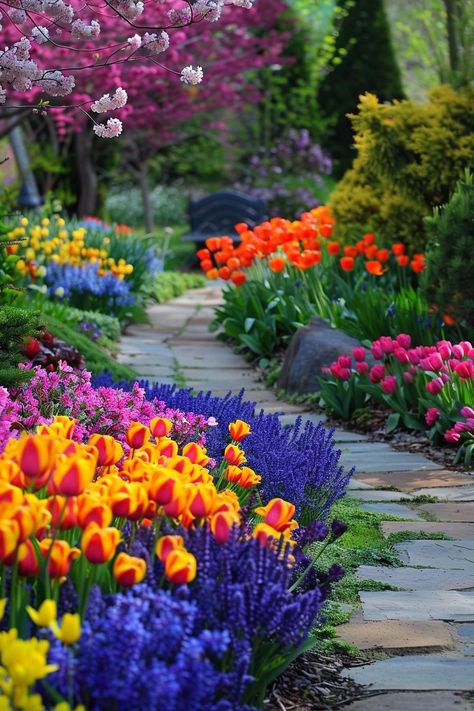 The Best Plants for Adding Color to Your Backyard Floral Garden Aesthetic, Coraline Garden, Colorful Landscaping, Puzzle Ideas, Garden Aesthetics, Garden Landscaping Ideas, House Pets, Flower Bed Designs, Beautiful Parks