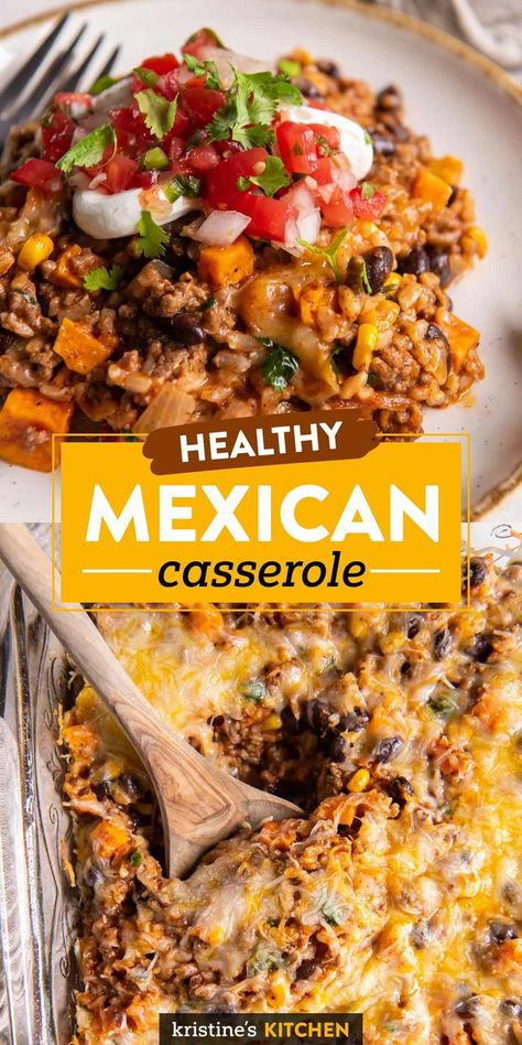 Kidney Friendly Casseroles, Ground Turkey Refried Beans Recipes, Dinner With Refried Beans, Mexican Casserole With Refried Beans, Mexican Bean Casserole, Ground Beef Burrito Casserole, Mexican Dish With Ground Beef, Recipes With Refried Beans Healthy, Healthy Mexican Casserole Recipes