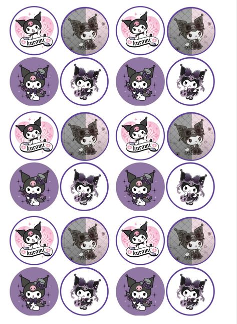 Kuromi Cupcake Topper Printable, Sanrio Stickers Kuromi, Kuromi Aesthetic Stickers, Stiker Kuromi, Kuromi Stickers Printable, Kuromi Sticker, Lion Wallpaper Iphone, Cupcake Toppers Free, Peacock Crafts