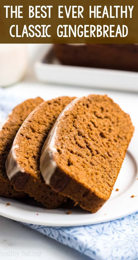 Gingerbread Loaf Recipe, Gingerbread Loaf, Cake Stall, Baking Fun, Healthy Baking Recipes, Healthy Baked, Gingerbread Recipe, Gingerbread Cake, Loaf Recipes