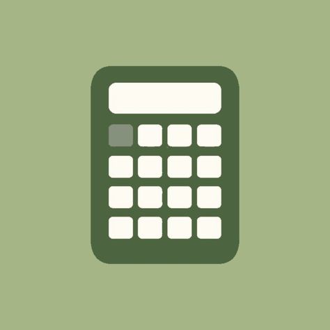 Green Calculator Icon, Olive Green Wallpaper, Green Library, Icon Phone, Theme Green, Green Icons, Sage Green Wallpaper, Widget Icons, Ipad Background