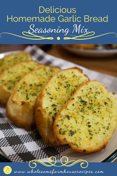 Garlic Bread Seasoning Recipe, Garlic Bread Spread Recipe, Garlic Bread Seasoning, Bread Seasoning, Garlic Bread Spread, Curry Soup Recipes, Bread Spread, Homemade Garlic Bread, Spice Mix Recipes