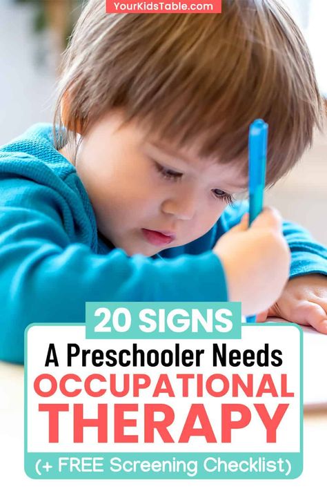 20 Signs a Preschooler Needs Occupational Therapy Feeding Therapy Activities, Oral Motor Activities, Child Development Activities, Early Childhood Education Activities, Occupational Therapy Kids, Feeding Therapy, Toddler Milestones, Self Help Skills, Occupational Therapy Activities