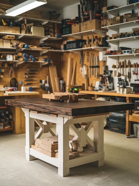 Discover the heart of creativity in this well-organized woodworking workshop! Every tool is in its place, ready for artistry to flourish.  What projects inspire you? Share in the comments! . #woodworking #wood #handmade #woodworker #woodwork #diy #design #smallbusiness #interiordesign #woodart #art #homedecor #furniture #wooddesign #carpentry #woodcraft Wood Working Aesthetic, Carpentry Aesthetic, Woodworking Aesthetic, Woodwork Diy, Unique Furniture Design, Woodworking Art, Diy Woodworking Projects, Woodworking Workshop, Woodworking Wood