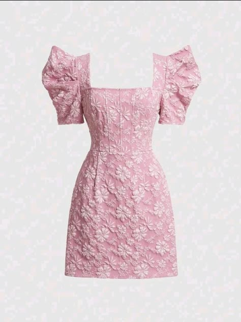 Pink Flower Dress Aesthetic, Pink Barbiecore Dress With Ruffles, Pink Coquette Dress With Ruffles, Pink Frilly Dress Aesthetic, Luxury Pink Ruffled Mini Dress, Baby Pink Dresses, Pink Dress Short, Quick Outfits, Party Wear Indian Dresses