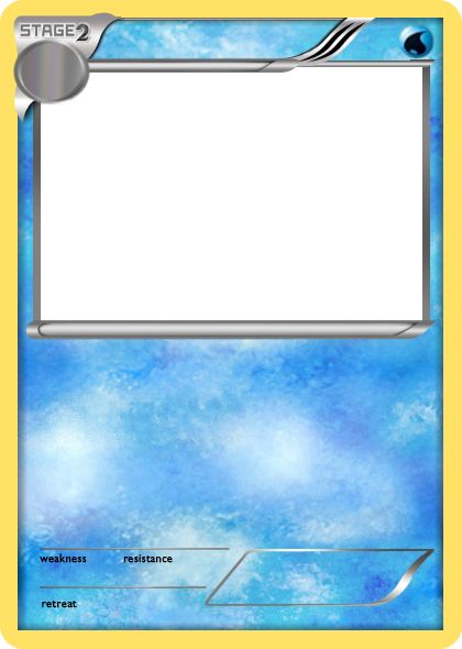 BW Water stage 2 Pokemon card blank by The-Ketchi on DeviantArt Pokemon Card Template, Blue Pokemon, Water Pokemon, Deviantart Pokemon, Kartu Pokemon, Fire Pokemon, Water Type Pokemon, Pixel Art Pokemon, Pokemon Blue