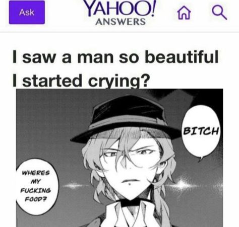 Chuuya Appreciation, Chuuya Nakahara, Bongou Stray Dogs, Coping Mechanisms, Dog Memes, Funny Anime Pics, Stray Dog, Bungou Stray Dogs, Bungo Stray Dogs