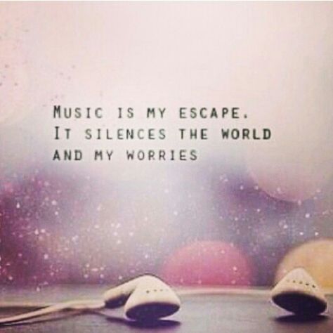 Music Is My Escape From Reality, Escape Quotes, Song Vibe, Music Is My Therapy, Music Quotes Deep, My Escape, Quote Wallpaper, Music Is My Escape, Music Shop