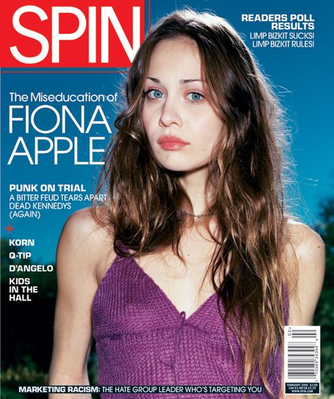 February 2000: Fiona Apple Epic Magazine, Natalie Off Duty, Magazine Front Cover, Spin Magazine, Media Magazine, Indie Magazine, Indie Scene, Dead Kennedys, Fiona Apple