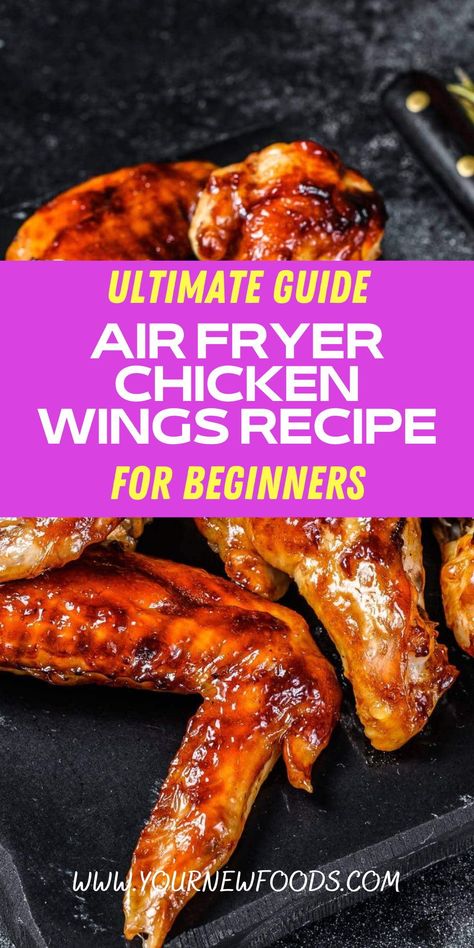 Air Fryer Chicken Wings are taking the culinary world by storm! Dive into our beginner-friendly guide and master the art of making the crispiest wings without the added calories. #AirFryerBeginners #ChickenWingRecipe #EasyCooking #HealthyAlternatives Crispy Fried Chicken Wings In Air Fryer, Ninja Foodi Air Fryer Chicken Wings, How Long To Air Fry Chicken Wings, Air Fried Chicken Wings From Frozen, Air Fryer Chicken Wings Baking Powder, How To Reheat Chicken Wings In Air Fryer, Air Fried Chicken Wings, Air Fryer Chicken Wings Recipe, Air Fryer Fully Cooked Frozen Chicken Wings