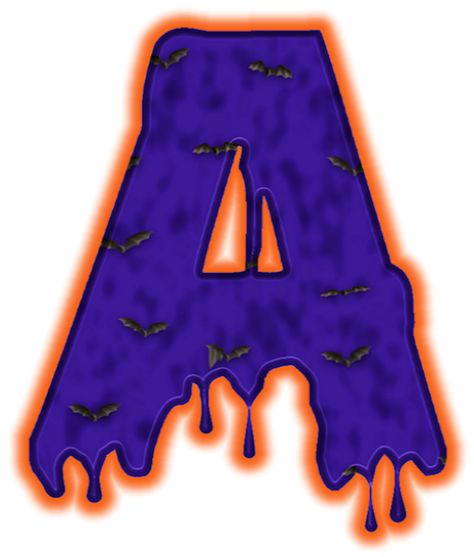 CH.B *✿* De Murcielagos....A Spooky Letters, Halloween Alphabet, Clipart Letters, Halloween Crafts Preschool, Halloween Iii, Graduation Party Themes, Letters Png, Halloween Letters, The Letter A