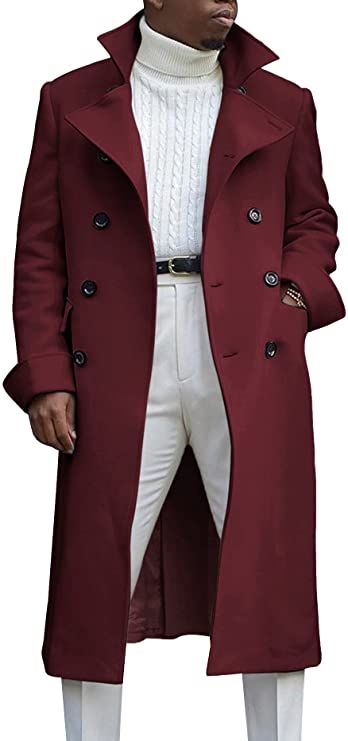 Trench Coat Casual, Red Long Coat, Tweed Overcoat, White Trench Coat, Green Trench Coat, Black Trench Coat, Coat Classic, Trench Coat Outfit, Blue Trench Coat