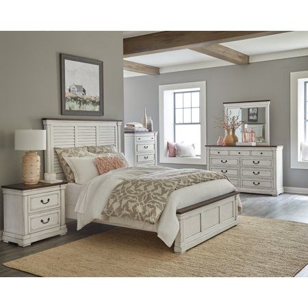 Country Chic Bedroom, Brown Nightstand, 5 Piece Bedroom Set, Panel Bedroom, Eastern King Bed, Queen Panel Beds, King Bedroom Sets, Bedroom Sets Queen, Bedroom Panel