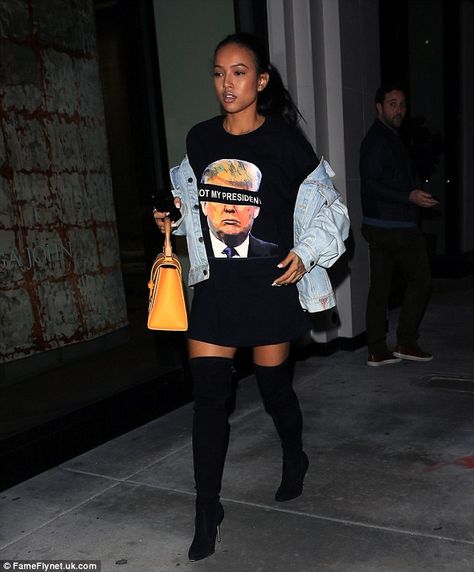 ♡♡ᏙᏆXᎬNᏴᎾᏚᏚ™®♡♡. Karrueche Tran, Tshirt Outfit, Looks Country, Dope Outfits, Sweet Sixteen, Thigh High Boots, Womens Fashion Trends, Fashion Killa, Thigh High