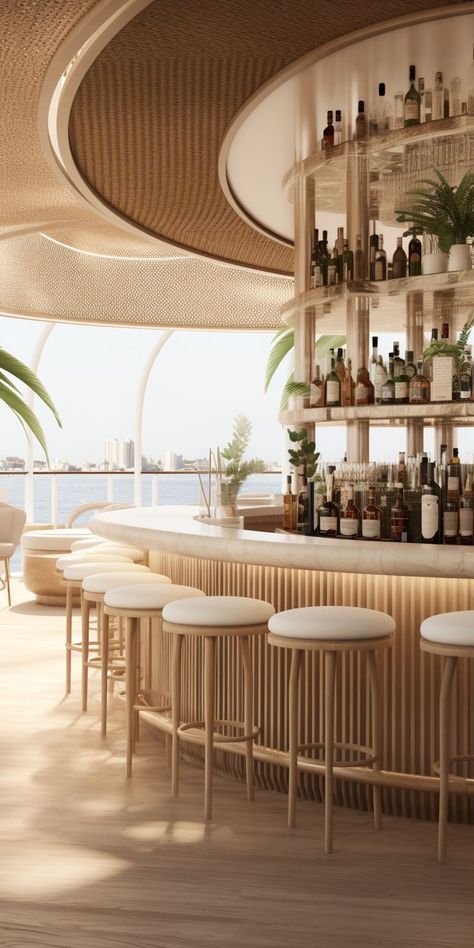 Beach Bar Architecture, Modern Restaurant Design, Resort Interior, Cafe Concept, Luxury Beach House, Bar Inspiration, Sala Grande, H Design, Modern Restaurant