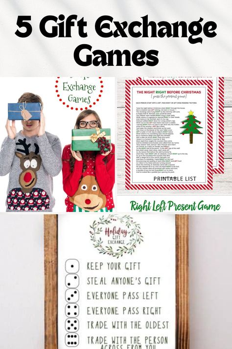 5 Christmas gift exchange games that are perfect for playing at a family party or holiday gathering. Great way to spice up gift giving!! Fun Family Christmas Gift Exchange Ideas, Gift Card Exchange Games For Christmas, Christmas Gift Swapping Games, Christmas Gift Exchange Games Family, Gift Card Exchange Game, Games For Gift Exchange, Ornament Exchange Game, Gift Card Exchange Game Ideas, Christmas Exchange Games