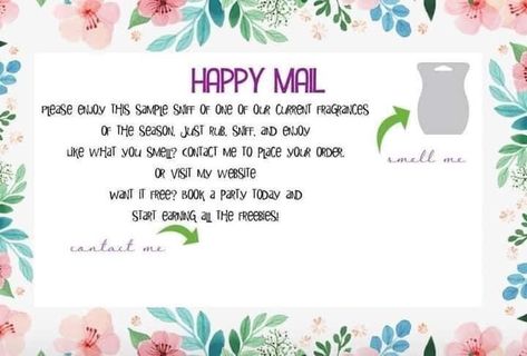 Scentsy Happy Mail, Scentsy Consultant Ideas, Mail Ideas, Scentsy Party, Email Newsletter Design, Scentsy Consultant, Newsletter Design, Happy Mail, Direct Sales