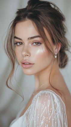 #BEAUTY, #RELATIONSHIPS #Fashion #Animals #Outfits #Winter Outfits #Animals Spring Bridal Makeup Green Eyes, Make Up For Hazelnut Eyes, Wedding Makeup Styles, Goddess Makeup Look, Prom Makeup Look, Goddess Makeup, Daytime Makeup, Half Updo Hairstyles, Minimal Makeup Look