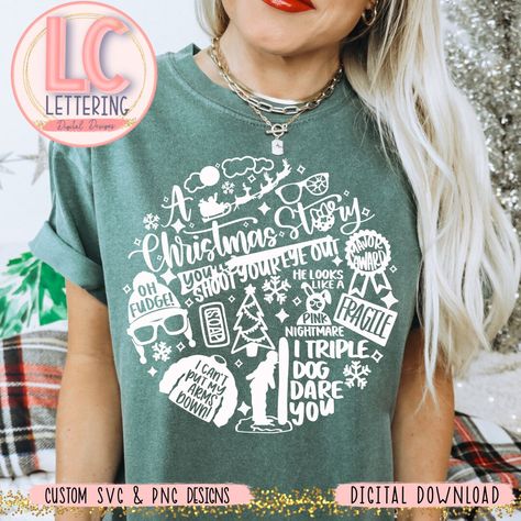 Christmas Story Svg, Christmas Shirts Vinyl, Christmas Cut Files, Holiday Svg, Xmas Shirts, Christmas Story, Design Christmas, Cricut Cut Files, Svg Christmas