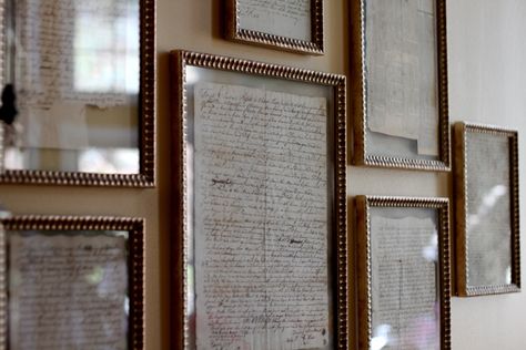 8 Things You can Frame {Other Than Photos} - notes / letters Gallery Wall Artwork, Gallery Wall Bedroom, Framed Letters, Old Letters, Gallery Wall Inspiration, Family Genealogy, Vintage Lettering, Old Fashion, Inspiration Wall