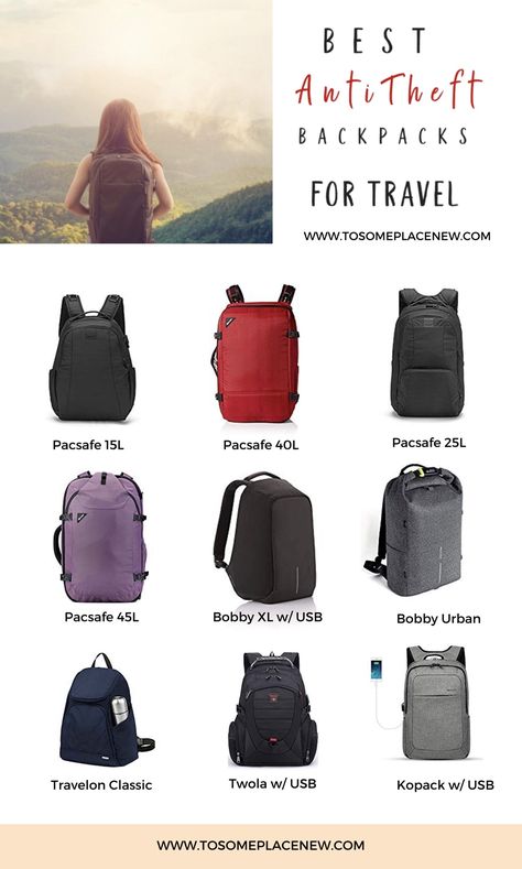 Best Antitheft Backpacks, Anti Theft Backpack Women, Best Travel Backpacks For Women, Travel Backpacks For Women, Backpacks For Travel, Backpacking For Beginners, Backpacks Women, Travel Backpack Carry On, Nurse Things