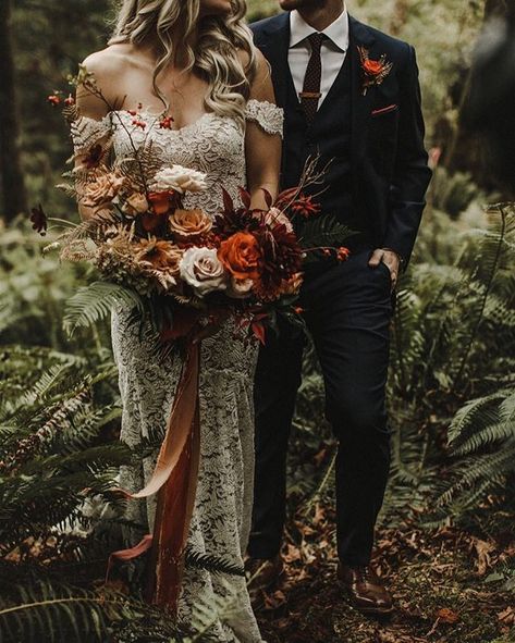 You & Me for eternity ❤️#greenleaffloraldesign Photo by @shariandmike Rust Color Combinations, Fall Wedding Bouquets, Fall Wedding Flowers, Orange Wedding, Fall Wedding Colors, October Wedding, Autumn Wedding, Bride Bouquets, Rust Color