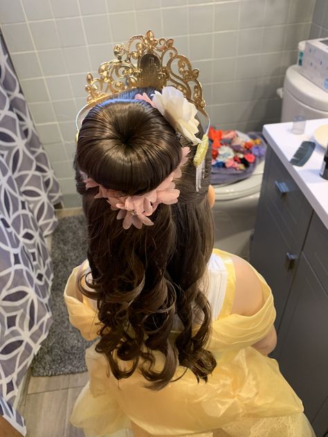 Mixed Baby Hairstyles, Belle Hair, Bella Disney, Mixed Baby, Beauty And Beast Wedding, Belle Hairstyle, Kid Hair, Beauty And The Beast Party, Toddler Hairstyles