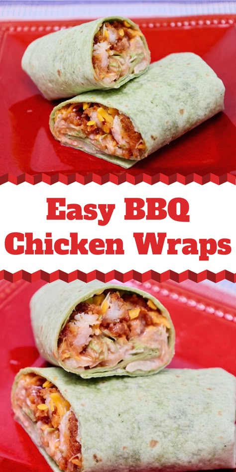 Tyson Recipes, Bbq Wrap, Popcorn Chicken Wrap, Pulled Chicken Wraps, Bbq Chicken Wrap Recipes, Chicken Strip Wraps, Shredded Chicken Wraps, Chicken Wraps Easy, Teriyaki Chicken Wraps