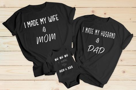 Excited to share the latest addition to my #etsy shop: Funny Family Matching Shirts, Dad Mom and Baby Matching Shirts, Father Son Matching Shirt, Daddy Mommy Baby Family Matching Shirts Gifts https://etsy.me/3l5pPin #dadmomandbaby #matchingshirts #newdadmatchingtee #ne Matching Dad And Son Shirts, Mommy And Daddy To Be Shirts, Matching Mom And Dad Shirts, Big Sister Big Brother Shirts, Father Son Matching Outfits, Boy Pics, Dad And Son Shirts, Father Son Matching Shirts, Family Clothes