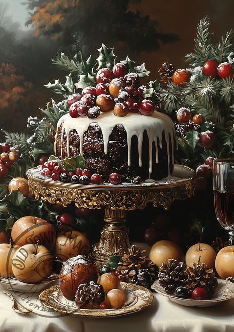 Witchcore Decor, Xmas Arrangements, Xmas Paintings, Dark Academia Christmas, Model Practice, Gothic Homeware, Occult Decor, Dark Christmas, Winter Table