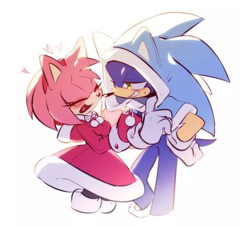 Sonamy Matching Icons, Sonamy Art, Sonic Christmas, Sonic X Amy, Sonamy Comic, Sonic Amy, Shadow And Amy, Christmas Pfp, Amy The Hedgehog