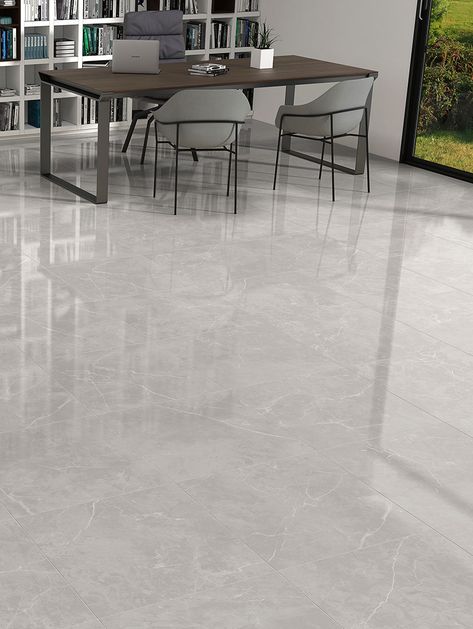 Puccini Beige Tile Kitchen Floor, Beige Tile Kitchen, Porcelain Tile Floor Kitchen, Grey Tile Kitchen Floor, Grey Marble Floor, Grey Kitchen Tiles, Modern Floor Tiles, Fireplace Backsplash, Porcelain Tile Bathroom