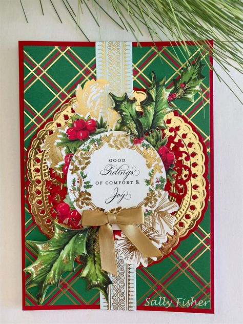 Anna Griffin Christmas, Plaid Christmas Card, Anna Griffin Christmas Cards, Homemade Holiday Cards, Anna Griffin Inc, Christmas Products, Christmas Topper, Christmas Border, Anna Griffin Cards