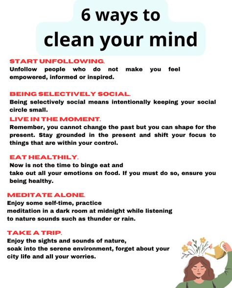 Discover six effective techniques to clear your mind and find inner peace. From meditation to mindfulness exercises, these tips will help you achieve mental clarity and relaxation. Perfect for anyone looking to improve their mental well-being and reduce stress.   #MentalHealth #Mindfulness Ways To Find Inner Peace, How To Find Peace Of Mind, How To Clear Mind, How To Clear Your Mind, Clearing Mind, Clearing Your Mind, Baddie Advice, Mindset Change, Healing Journaling