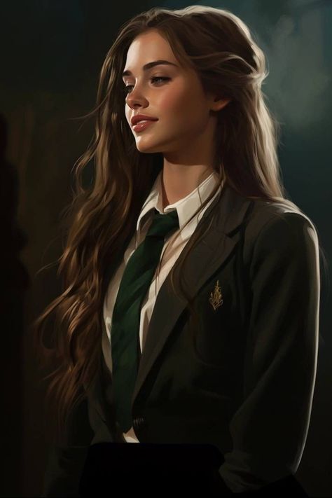 Female Book Characters, Harry Potter Oc, Old Is Gold, Images Harry Potter, Slytherin Aesthetic, Female Character Inspiration, Digital Portrait Art, The United States Of America, Malbec