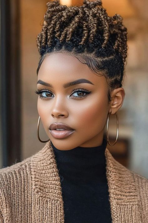 winter hairstyles, black beauty, hair inspiration Winter Hairstyles For Black Women, Wavy Bob Haircuts, Subtle Ombre, Sleek Updo, Wavy Style, Tight Curls, Texturizer On Natural Hair, Voluminous Curls, How To Style Bangs