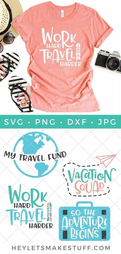 Vacation t-shirt design Travel Tshirts Quotes, Travel Tshirt Designs, Cricut Travel Projects, Travel Svg Free, Travel Tshirt Design Ideas, Vacation Tshirt Ideas, Travel Shirts Ideas, T Shirt Print Design, Travel Svg