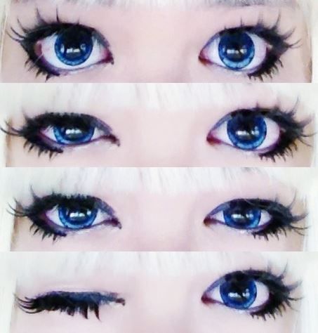 Japanese Makeup ♥(ﾉ≧∀≦)ﾉ♥ Anime Makeup Kawaii, Make Up Halloween, Pastel Goth Makeup, Anime Makeup, Kawaii Makeup, Blue Contacts, Japanese Makeup, Lovely Eyes, Most Beautiful Eyes