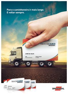 Truckcard by Lucas Rodrigues, via Behance Business Banking Ads, Drone Creative Ads, Business Creative Ads, Bank Graphic Design, Bank Creative Ads, Offer Creative Ads, Credit Card Advertising, Bank Ads, Banks Advertising