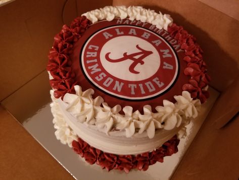 Alabama Party Decorations, Alabama Birthday Party, Alabama Football Cake, Alabama Roll Tide Cake, Alabama Cake Ideas, Alabama Football Birthday Cake, University Of Alabama Cake, Alabama Themed Cakes, Alabama Lane Cake