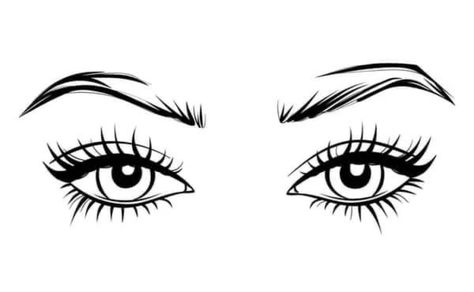 Womans Eyes Drawing, Eye Tattoo Outline, Eyelash Art Drawing, Line Art Eyes, Sillouttes Tattoos, Eyes Outline, Eye Drawing Line Art, Lash Drawing Art, Eyes With Lashes Drawing