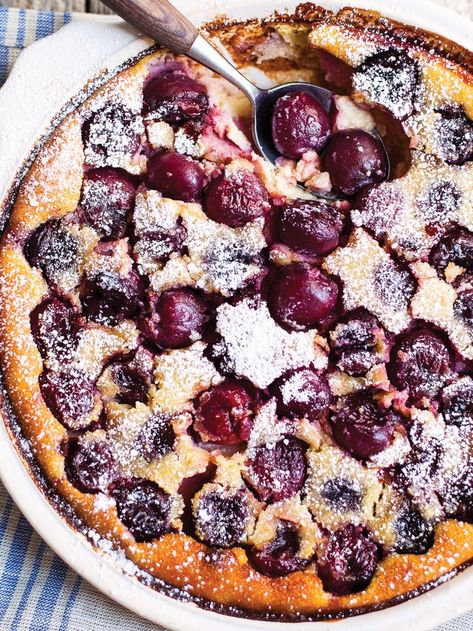 Easy One-Bowl Cherry Upside-Down Cake Recipe | Epicurious Clafoutis Recipe, Cherry Salsa, Clafoutis Recipes, Cherry Clafoutis, Cherry Crumble, Classic French Desserts, Cherry Pie Recipe, Frozen Cherries, French Dessert