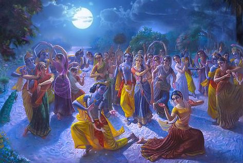 Sharad Purnima is a harvest festival celebrated on the full moon day of the Hindu lunar month of Ashvin, marking the end of the monsoon season. The Kojagari Purnima concerns the observance of the Kojagara Vrata. People perform this vrata under the moonlight after fasting for the day. #sharadpurnima #hindupriest Story Of Krishna, Srimad Bhagavatam, Krishna Avatar, Krishna Drawing, Lord Krishna Hd Wallpaper, Radha Krishna Wallpaper, Vedic Art, Lord Krishna Wallpapers, Radha Krishna Images