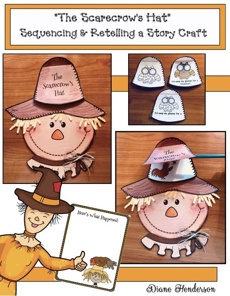 The Scarecrow's Hat Activities, Scarecrow Activities For Kindergarten, Scarecrow Activities For Kids, Scarecrows Hat, Scarecrow Activities, Preschool Harvest, Scarecrow Craft, Book Buddies, Make A Scarecrow